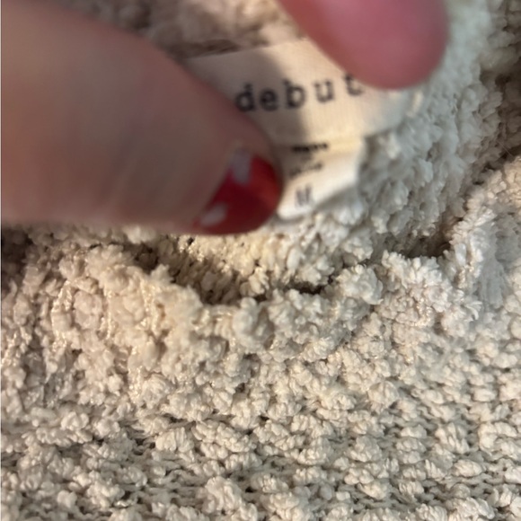 Debut Off-White Textured Knit Sweater - Picture 5 of 7